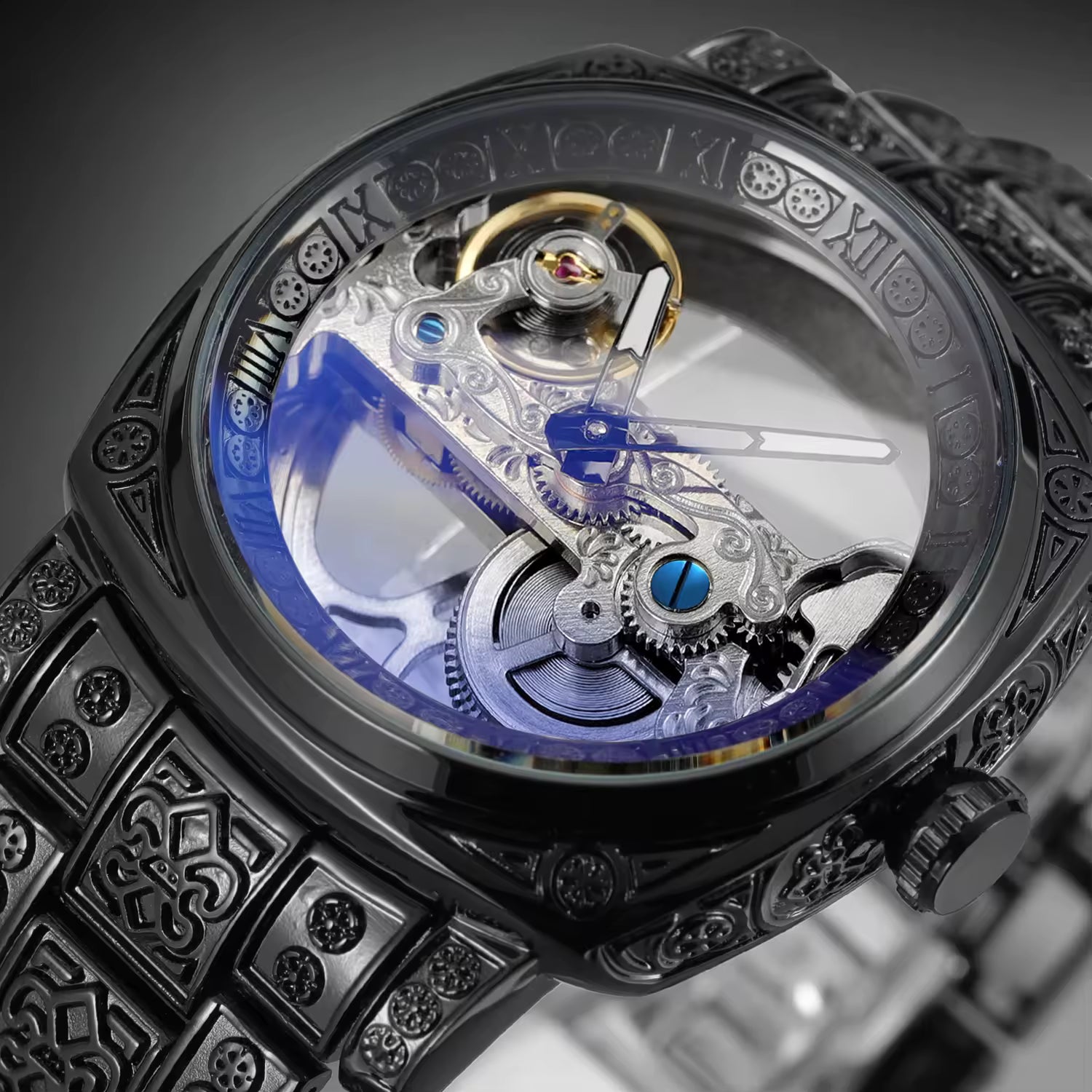 Luxury Men's Skeleton Mechanical Watch