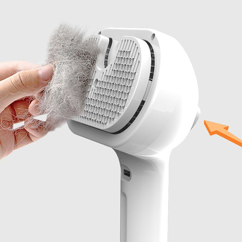 5-in-1 Pet Vaporizer Brush – Steaming Spray Comb for Cat & Dog Hair Removal