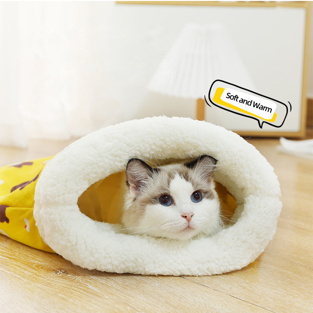 Cozy Plush Cat Sleeping Bag