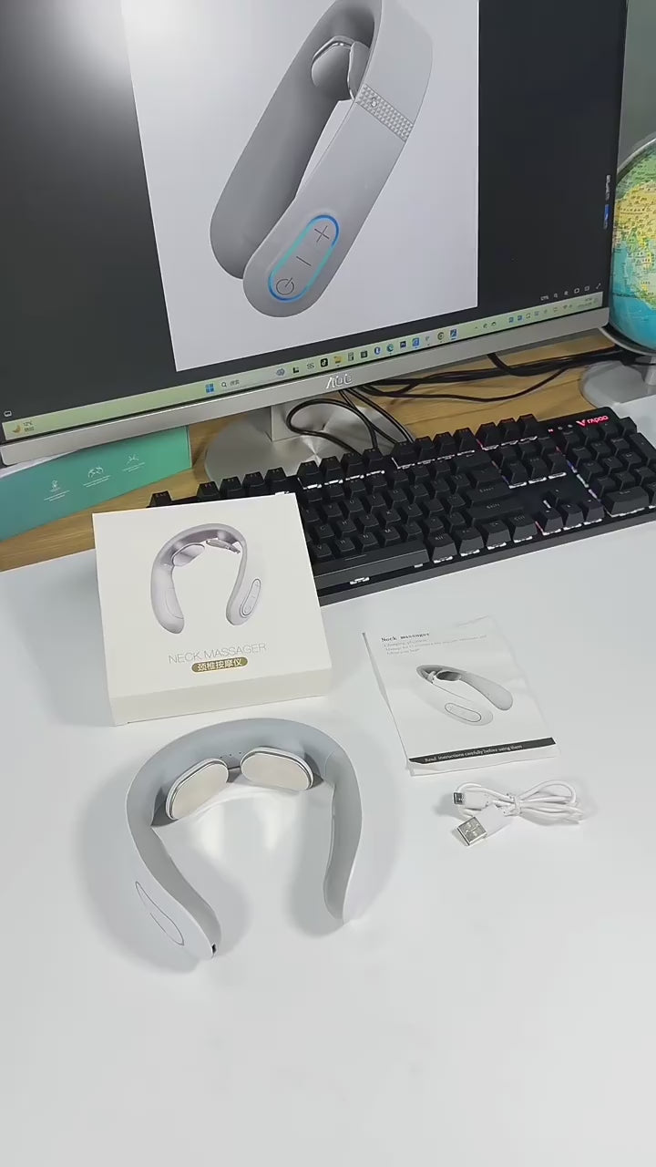 Electric Neck & Shoulder Massager with Heat – Smart Pain Relief Neck Protector for Relaxation & Stress Relief