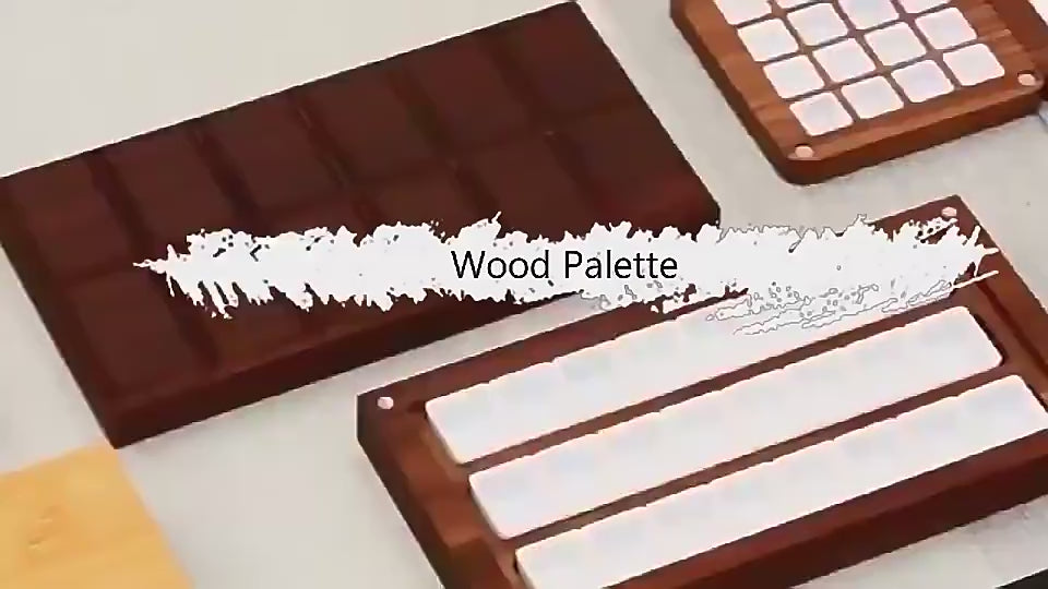 Three Folding Watercolor Painting Board Portable Wooden Travel Painting Box Set Solid Wood
