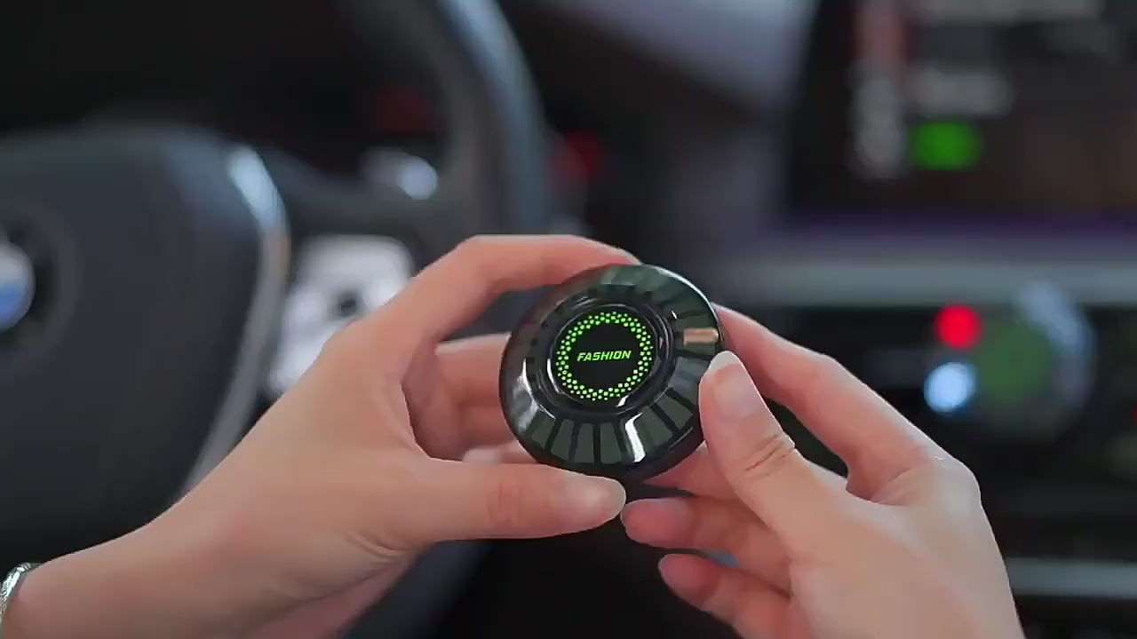 RGB Voice Sensor Car Air Freshener – LED Music-Controlled Vent Clip with App-Controlled Fragrance Light