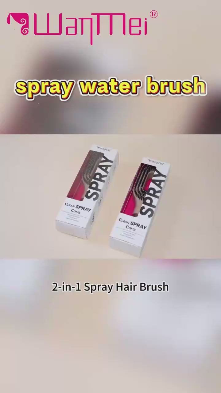 Luxury 2-in-1 Spray Hair Brush – Wet & Dry Detangling Anti-Static Comb