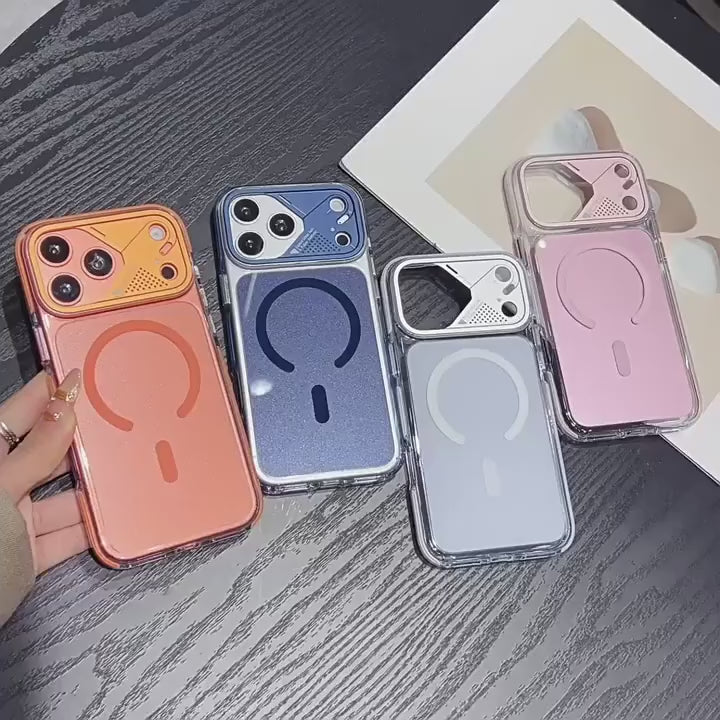 IceCrystal MagShield Case – Luxury Transparent Magnetic Anti-Drop Cover for iPhone