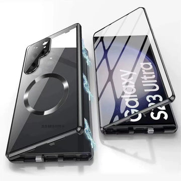 Magnetic Metal Case with Privacy Glass for Samsung- SPS006