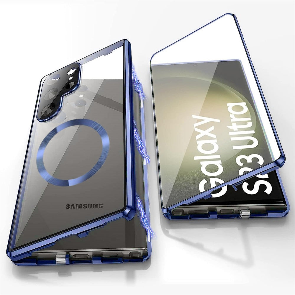Magnetic Metal Case with Privacy Glass for Samsung- SPS006
