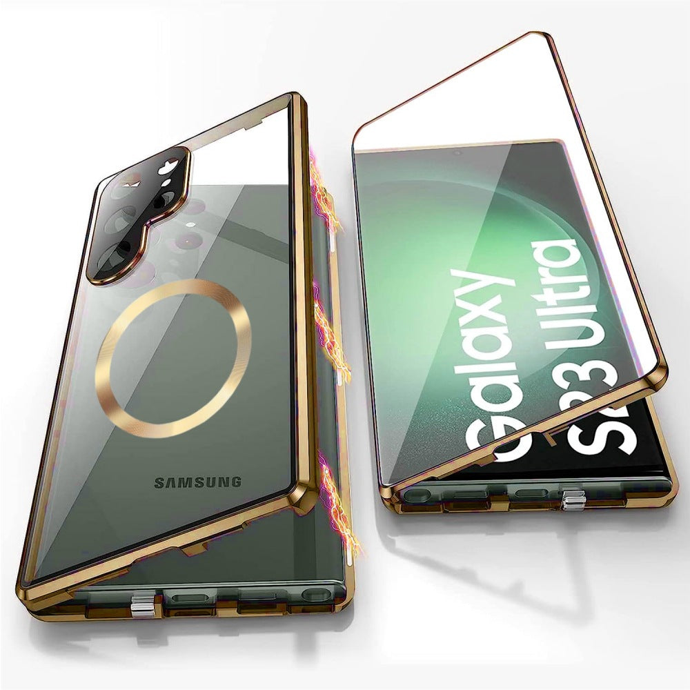 Magnetic Metal Case with Privacy Glass for Samsung- SPS006