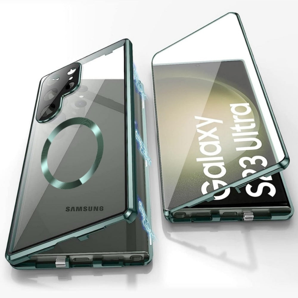 Magnetic Metal Case with Privacy Glass for Samsung- SPS006