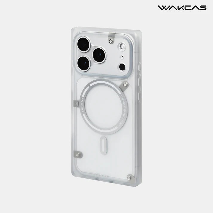Matte Semi-Transparent Magnetic Square Case for iPhone