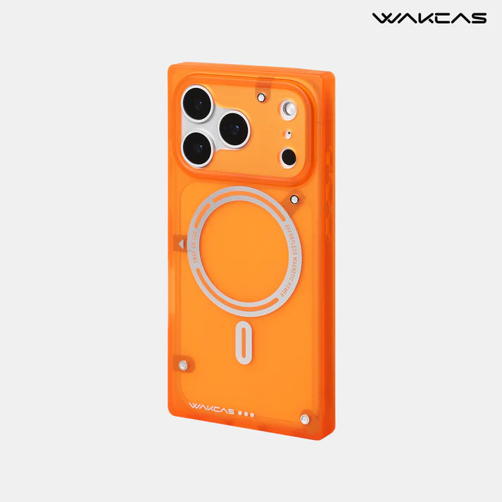 Matte Semi-Transparent Magnetic Square Case for iPhone