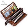 YUESKANGAROO Double Zipper Men Clutch Bag Fashion Cowhide Leather Long Purse Men's Organizer Wallet Male Casual Luxury Hand Bag