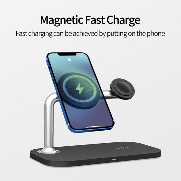 3 in 1 15w Fast Charge Wireless Charger Stand holder Wireless Charging Multifuncion Station for iPhone for iWatch for Airpods