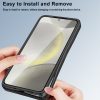 360 Degree Full Cover case For Samsung Galaxy S24 FE/A06/A16 Clear TPU+Acrylic+PET front Screen Protector Case