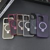 360 Degree Rotatable Invisible Magnetic Holder Hot Sale Translucent Matte Armour Phone Case For iPhone 15 16 14 13 Pro Max