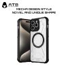 ATB Factory Shockproof Clear Back Cover 3D Transparent Magnetic Case for iPhone 16 15 14 13 12 Pro Max Phone Case