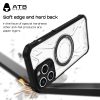 ATB Factory Shockproof Clear Back Cover 3D Transparent Magnetic Case for iPhone 16 15 14 13 12 Pro Max Phone Case