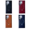 Business leather phone case For Samsung S24ultra bracket magnetic suction charging S22Plus anti-fall case S23U