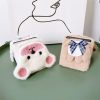 Cute Plush Phone Case For samsung zflip3 4 Autumn And Winter Shockproof Full phone Case stand holder Cover