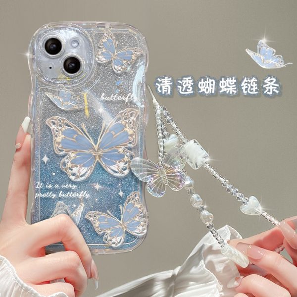 Factory Price Wholesale Bling Mobile Phone Butterfly Luxury For Case IPhone 15 Pro Max