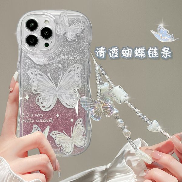 Factory Price Wholesale Bling Mobile Phone Butterfly Luxury For Case IPhone 15 Pro Max