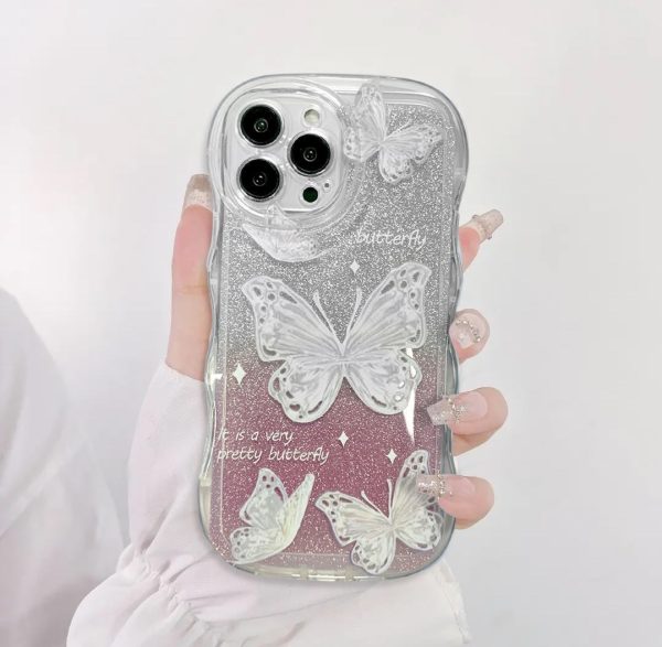 Factory Price Wholesale Bling Mobile Phone Butterfly Luxury For Case IPhone 15 Pro Max