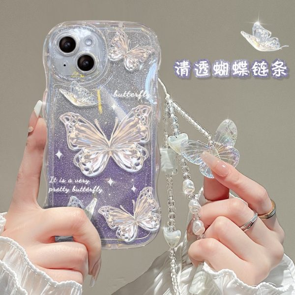 Factory Price Wholesale Bling Mobile Phone Butterfly Luxury For Case IPhone 15 Pro Max