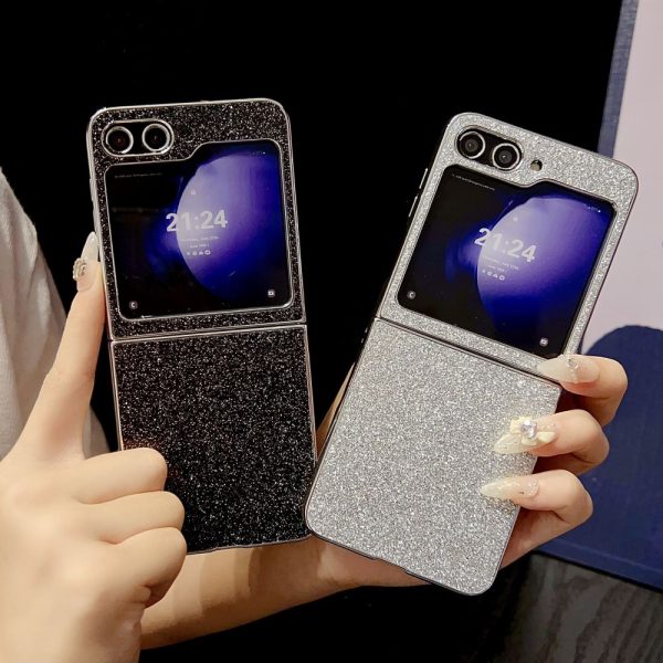 Fashion Glitter Ultra Slim Shockproof Bling Back Cover Case for Samsung ZFlip 4 3 Flip 6