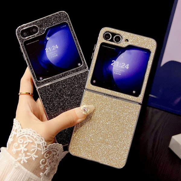 Fashion Glitter Ultra Slim Shockproof Bling Back Cover Case for Samsung ZFlip 4 3 Flip 6