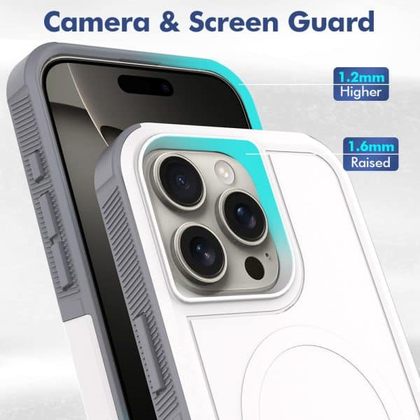 For iPhone 16 Pro Max Armor Rugged Heavy Duty Shockproof Case Magnetic Wireless Charging Car Bracket Shock Resistant Back Cover