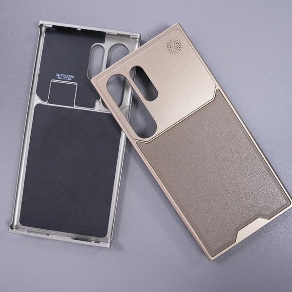 For samsung galaxy s25 ultra case Leather Aluminum Alloy Aromatherapy For Samsung S23 S24 S25 ultra Case