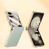 For Samsung Z Flip5 Phone Case For Samsung ZFlip4 3 Electroplated Leather Protective Case Hinge Case Film Integrated Phone Cover