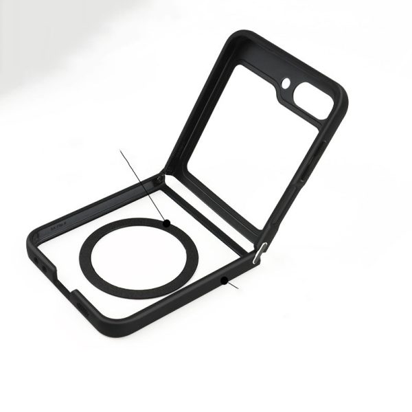 For Samsung Zflip 4 5 6 Back Covers Transparent Rubber Shockproof Magnetic Wireless Charging for Galaxy Z Flip 6 Case