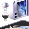 For Samsung Zflip5 Foldable Screen Mobile Phone Case Electroplate PC Cover Shockproof Protective Phone Case