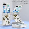 For Samsung ZFlip6 ZFlip5 4 3Folding Painted full screen Butterfly Transparent PC hinge Mobile Phone Protective Case Shell Cover