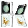 For Samsung ZFlip6 ZFlip5 4 3Folding Painted full screen Butterfly Transparent PC hinge Mobile Phone Protective Case Shell Cover