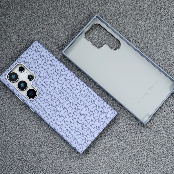 Geometric Checkered Leather (PU+PC) For Samsuang a25 back cover hard case For Samsung galaxy a35 5g phone case A55 S22 S23 S24