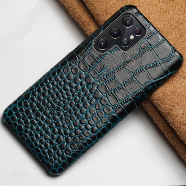 High Quality Real Genuine Leather Mobile Back Cover For Samsung S23 S22 S21 S20 Ultra Case Slim Leather Luxury Retro Phone Case