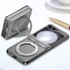 Hot Selling For Samsung Zflip6 Foldable Phone Case With Transparent Rotating Magnetic Bracket