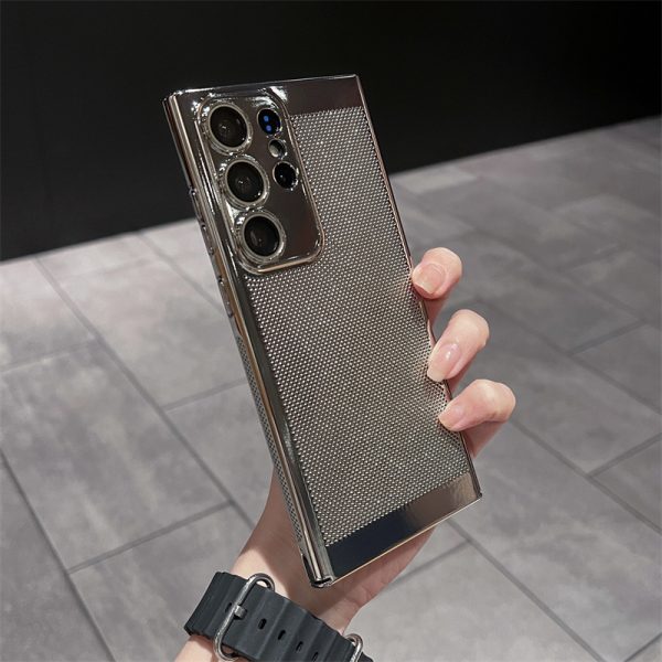 Luxury Breathable Heat Dissipation Phone Case For Samsung S24 Ultra Hard PC Shockproof Protective Cover For Galaxy S23 Plus