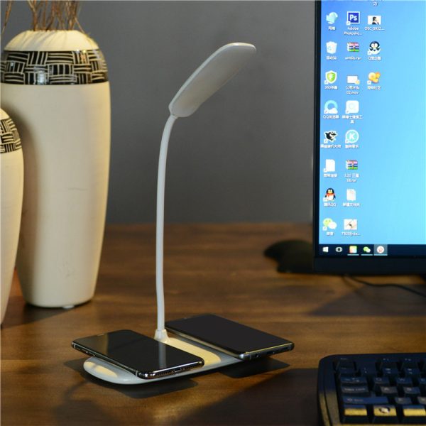 Mobile phone fast charger wireless desk lamp led bedside table lamp with desk LED light