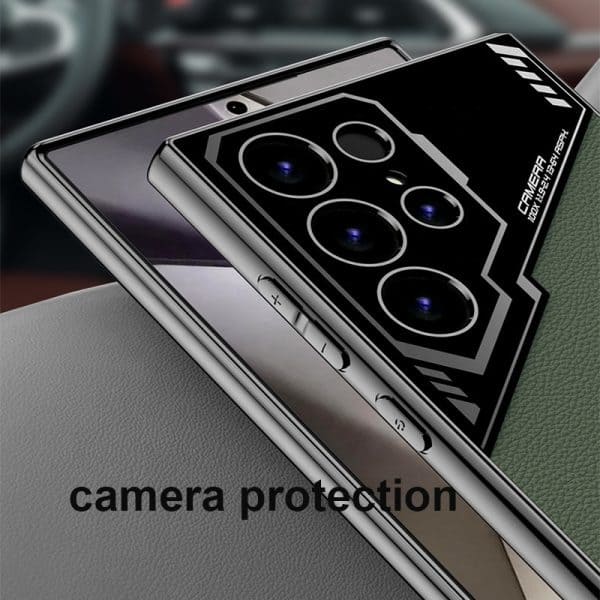 New Design Electroplated Solid Color Protective Cover for Samsung S24 Ultra Jazz Plain Leather Anti-Fall Case for S24