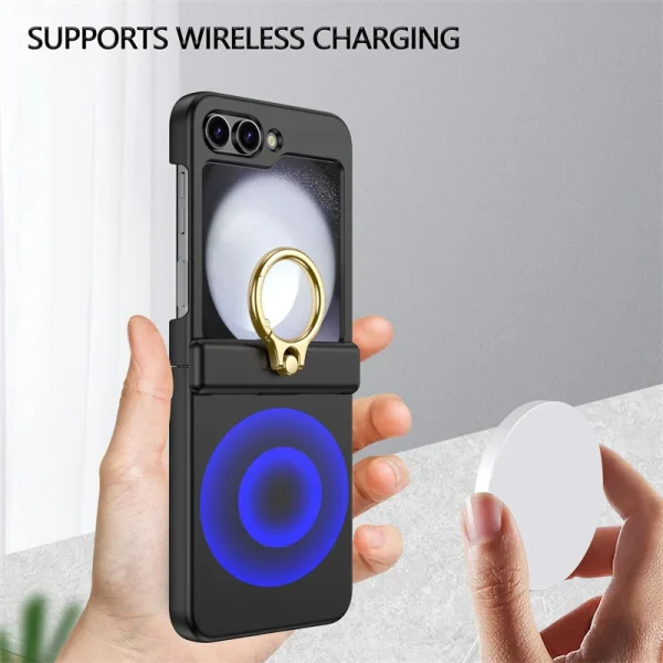 New designs silicone flexible display anti-shock and anti-drop phone case for samsung zflip5 case with hinge