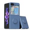 New Style For Samsung Zflip5 Folding Screen Phone Case One Finger Ring Silicone Protective Case