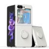 New Style For Samsung Zflip5 Folding Screen Phone Case One Finger Ring Silicone Protective Case