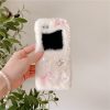 Plush 3D Star Phone Case for Samsung zflip5 Folding Screen Mobile Phone Case Winter flip4 zflip3 Furry Soft Protective Cover