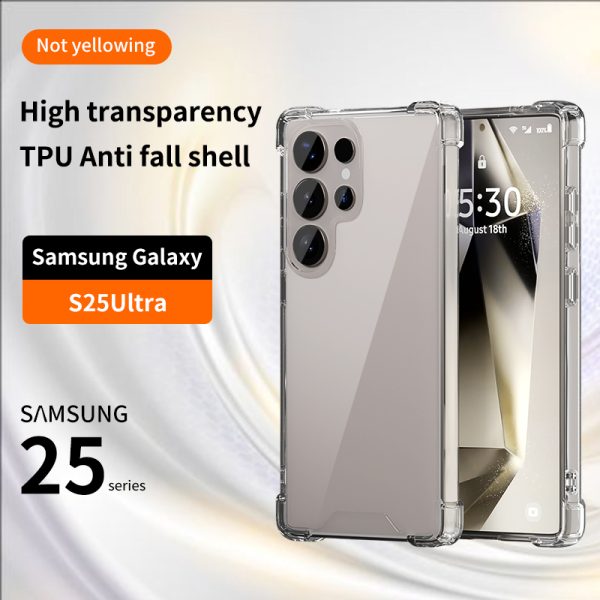 S25 Ultra Clear Case, Ultra Thin Slim Fit Anti-Scratch Flexible Soft TPU Mobile Phone Cover For Samsung Galaxy S23 S24 S25 Ultra