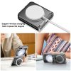 Samsung Zflip5, 6 mobile phone case transparent magnetic rotation stand multi-functional protective case