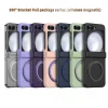 Samsung Zflip5, 6 mobile phone case transparent magnetic rotation stand multi-functional protective case