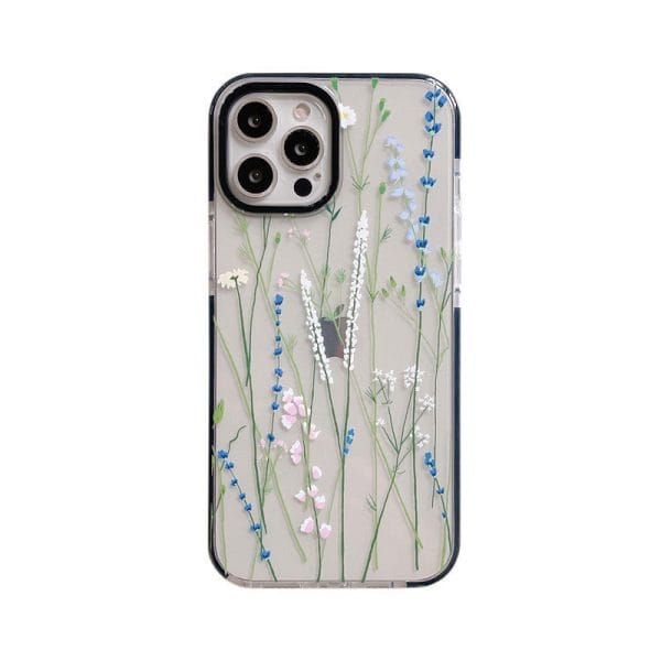 Soft Phone Case For IPhone 11 Case IPhone 14 15 Pro 12 13 Pro Max X XR XS 16 15 Plus Clear Flower Cover Silicone Funda