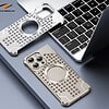 Titanium Alloy Rimless Case For iPhone 16 Pro Max Plus For Samsung S24 Ultra Strong Magnetic Heat Dissipation Metal Cases